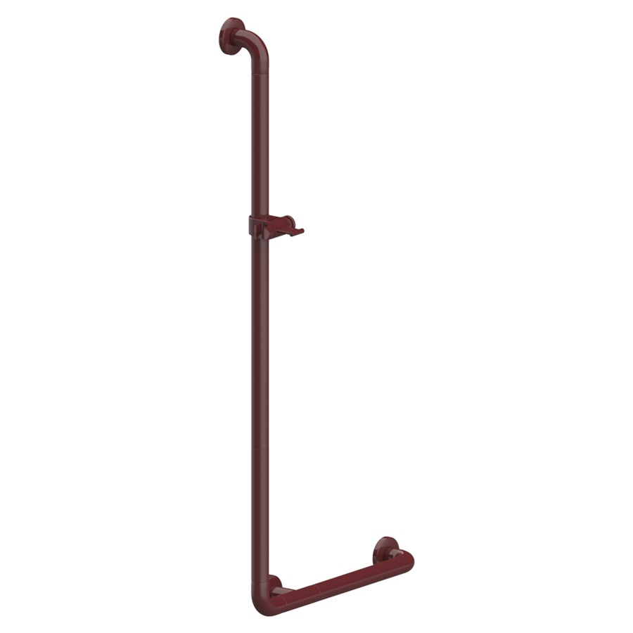 Barre d'appui coudée N 300
46 x 108,6 cm
interchangeable gauche/droite
glissière de douche et support
de douche, surface lisse
set de fixation inclus