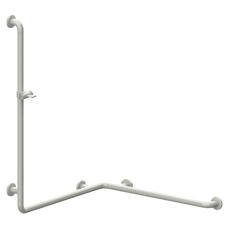Barre d'appui d'angle
pour douche N 300
76,7 x 76,7 x 115,8 cm
interchangeable gauche/droite
glissière de douche et support
de douche, surface lisse
set de fixation inclus
