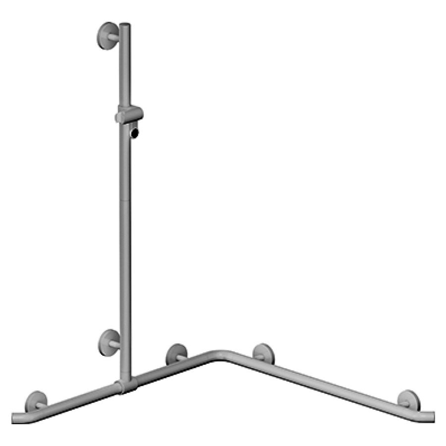 Barre d'appui d'angle pour douche Hewi 477/801
