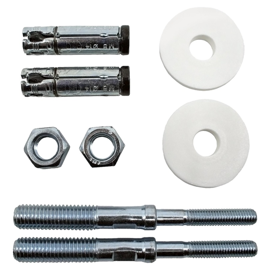 Set fixation PROFI LINE LAVO
zingué, M12 x 112 mm
2 vis
2 chevilles à boulon M8
2 rondelles en nylon LAVON
2 écrous 6 pans