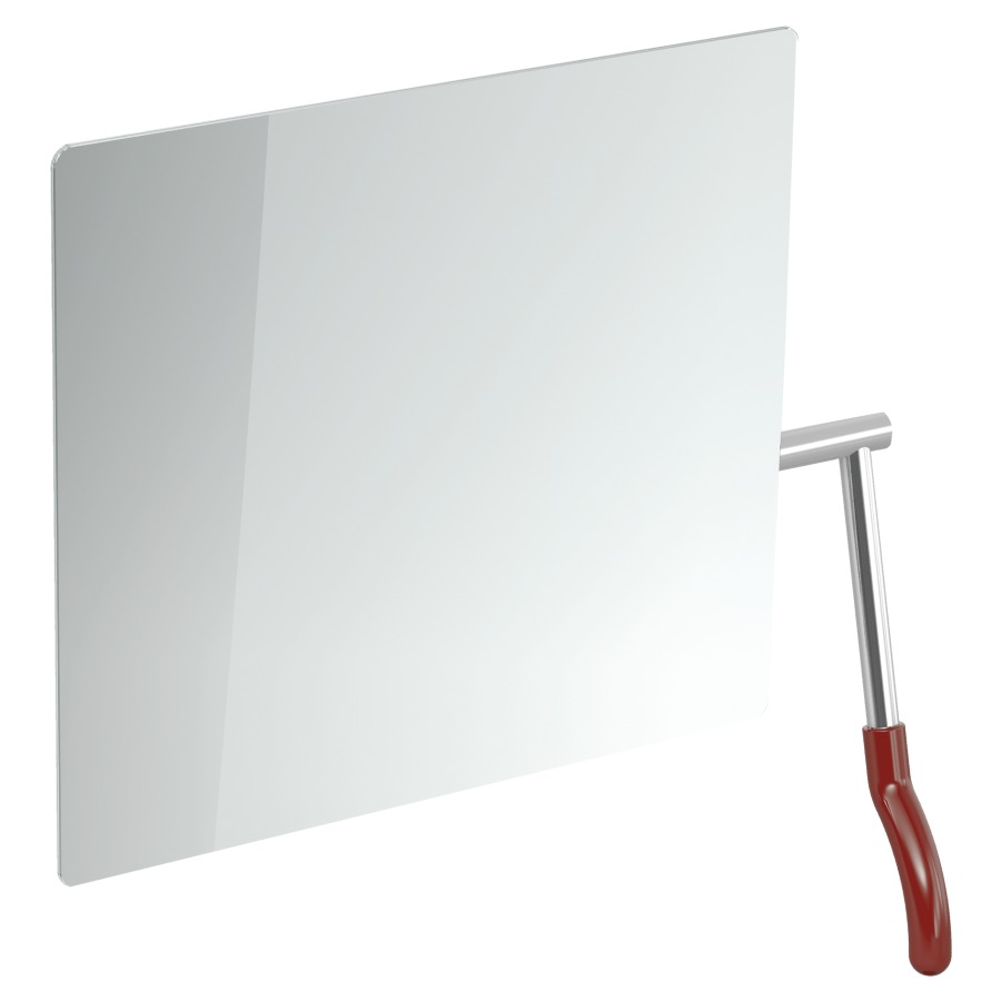 Miroir inclinable 802 LIFE-
SYSTEM, 72,5 x 74,1 x 7,3 cm
matériel de fixation
levier à droite, poignée en
couleurs Hewi