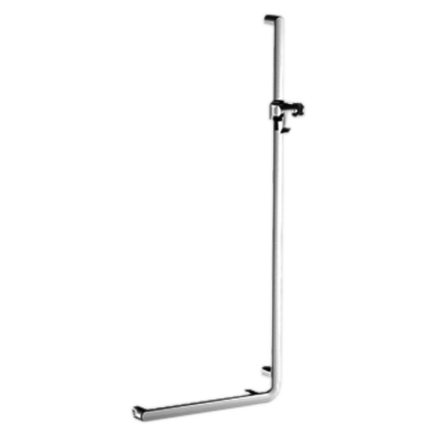 Barre d'appui coudée ELEGANCE
NEW 90°, 50,1 x 120,1 cm
avec glissière de douche et
support de douche, version à
gauche, matériel de fixation