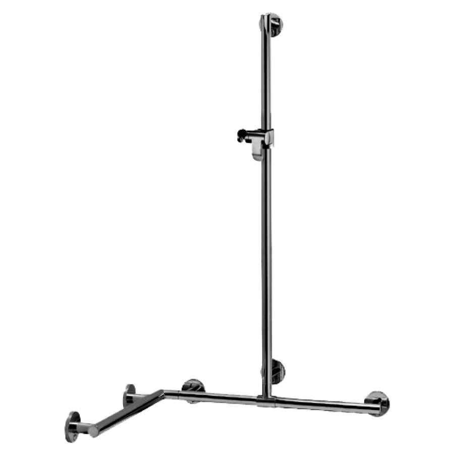 Barre d'appui d'angle
pour douche PLAN CARE
90 x 110 cm, H 110 cm
avec glissière de douche
et support de douche
interchangeable droite/gauche
avec set de fixation
6 x 589 041
