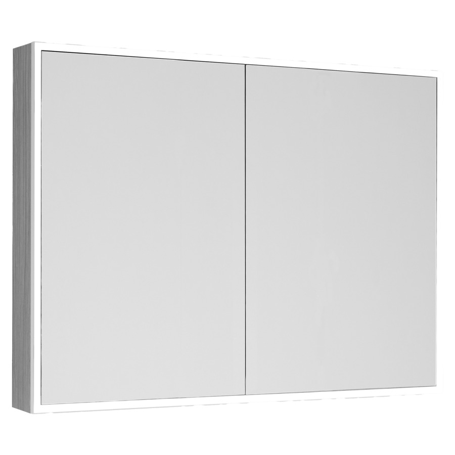 Armoire de toilette ELITA
100 x 71,8 x 14,1 cm
prise double intérieur en bas
au centre, 2 ports USB
2 portes à double miroir
éclairage LED 44 W
entourante, dimmable, 12 V
2700-6500 K, Lumen 4355
2 tablettes en verre réglables
en hauteur, IP24