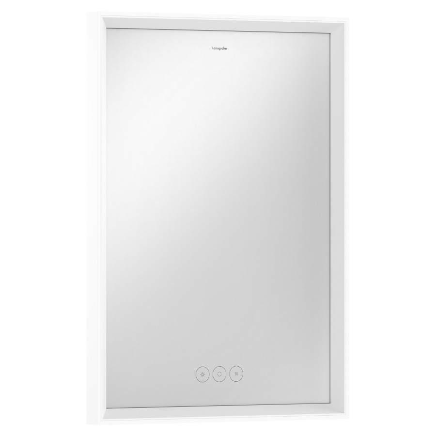 Miroir lumineux XARITA E
50,6 x 70,6 cm
éclairage LED
contrôle de l'éclairage par
capteur capacitiv, 2700-6500
Kelvin, 83 W, dimmable
éclairage LED RVB indirect
choix parmi 7 tons et 1 ton blanc
avec chauffage de miroir
IP44
