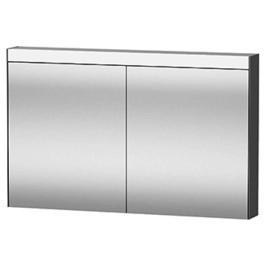 Armoire de toilette BETTER
VERSION,121,0 x 76,0 x 14,8 cm
encastrable uniquement avec le
set d'encastrement, 1 prise
2 portes à double miroir
4 étagères en verre, module
LED couleur lumière 4000
17 W, IP44