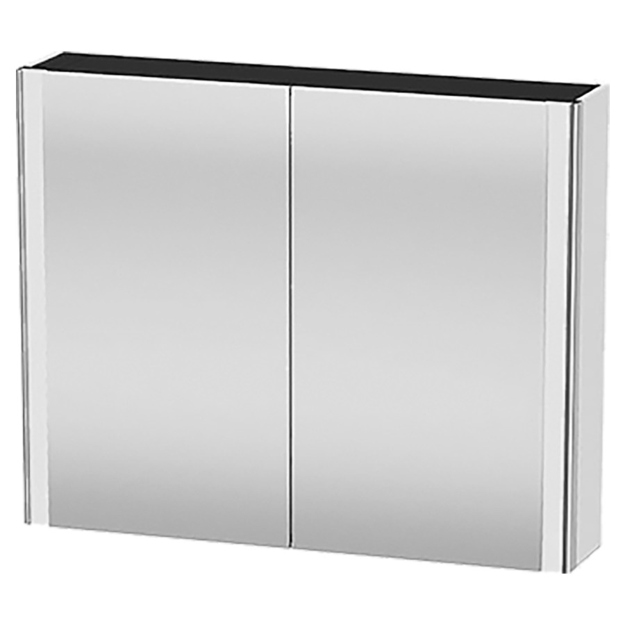 Armoire de toilette XSQUARE
80,0 x 80,0 x 15,6 cm
1 prise, 2 portes à double
miroir, 2 étagères en verre
1 étagère en bois, éclairage
de l'espace de toilette
interrupteur à capteur en bas
à droite, module LED, 3500
Kelvin, 27 W, IP44