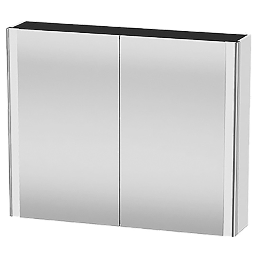 Armoire de toilette XSQUARE
80,0 x 80,0 x 15,6 cm
1 prise, 2 portes à double
miroir, 2 étagères en verre
1 étagère en bois, éclairage
de l'espace de toilette
interrupteur à capteur en bas
à droite, module LED, 3500
Kelvin, 27 W, IP44