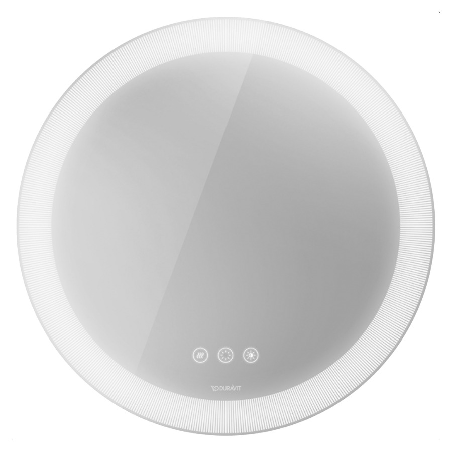 Miroir lumineux HAPPY D.2 PLUS
D 70 cm, éclairage LED
2700-6500 Kelvin, 62 W
réglable, décor bandeau
lumineux radial, version Icon
IP44