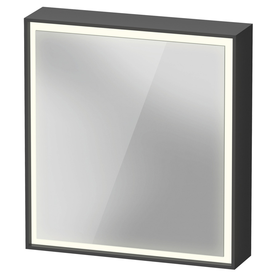 Armoire de toilette VITRIUM
65 x 70 x 15,5 cm
1 prise à droite
porte à double miroir
charnière à gauche
2 étagères en verre
éclairage LED direct
entourante, 3500 K, 36 W
dimmable, éclairage LED
indirect en bas, commande
éclairage intérieur version
capteur sensitif, IP44