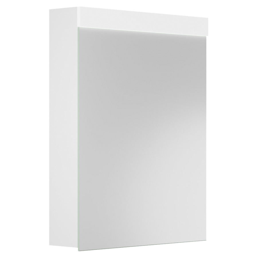 Armoire de toilette PURO LED
60 x 76,5 x 12,5 cm
profil en aluminium, prise
double en haut changeable
porte à double miroir
charnières à gauche ou
à droite, LED en haut 10,08 W
IP24