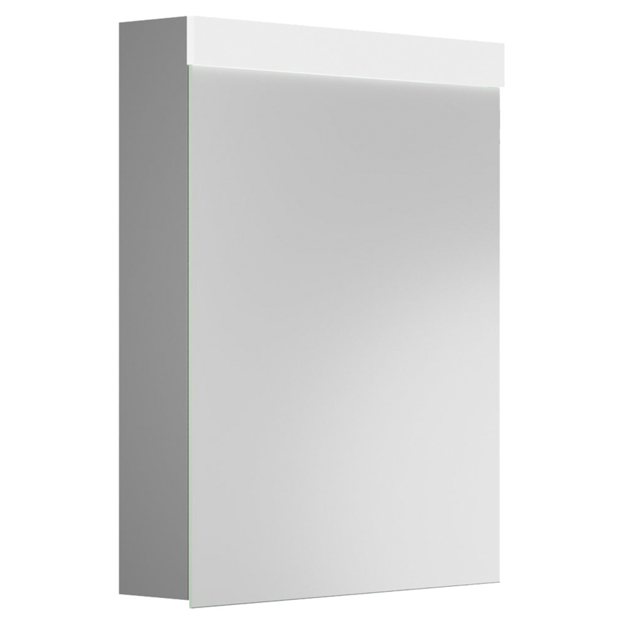 Armoire de toilette PURO LED
60 x 76,5 x 12,5 cm
profil en aluminium, prise
double en haut changeable
porte à double miroir
charnières à gauche ou
à droite, LED en haut 10,08 W
IP24