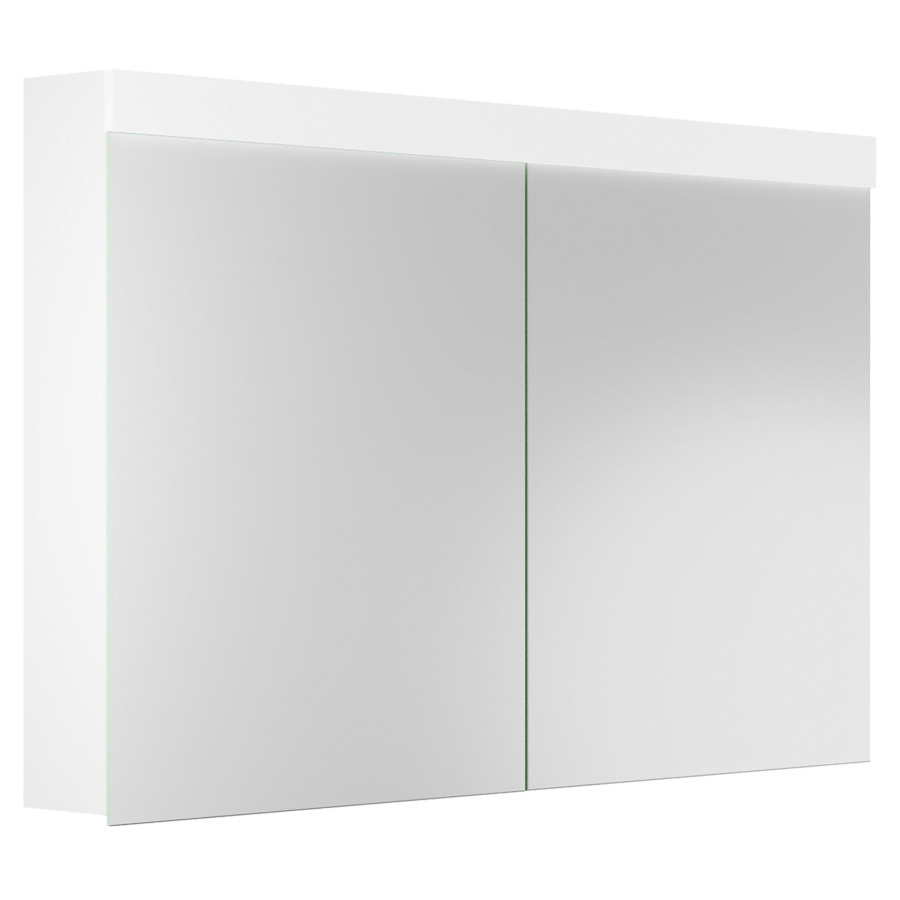 Armoire de toilette PURO LED
120 x 76,5 x 12,5 cm
profil en aluminium, prise
double en haut dans le boîte
gauche changeable, 2 portes
à double miroir (60/60)
LED en haut 21,60 W, IP24