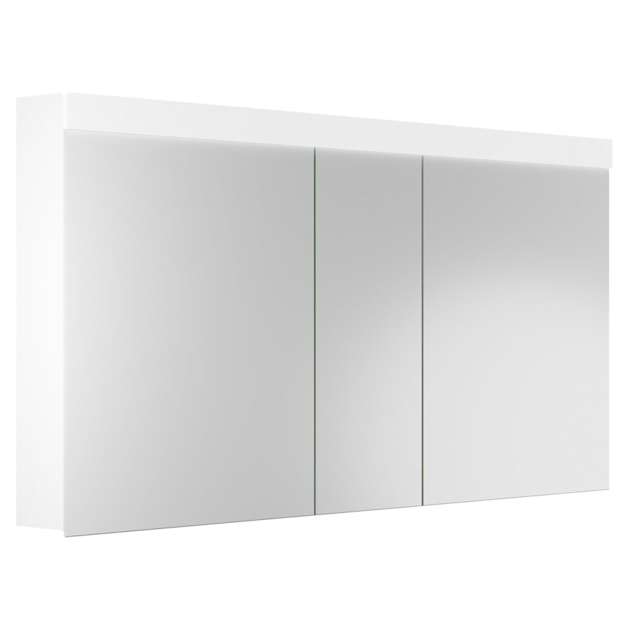 Armoire de toilette PURO LED
150 x 76,5 x 12,5 cm
profil en aluminium, prise
double en haut dans le boîte
gauche changeable, 3 portes
à double miroir (60/30/60)
LED en haut 27,36 W, IP24