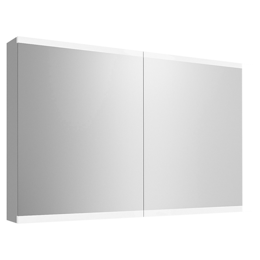 Armoire de toilette METRUM
100 x 71,7 x 13,6 cm
profil en aluminium
2 prises double à l'intérieur
en bas, 2 portes à double
miroir (50/50)
éclairage LED 26,41 W
Tunable White 2700-6500 K
commande de l'éclairage
clavier/application
4 tablettes en verre
réglable en continu
boîte cosmétique, miroir
grossissant inclus, IP24