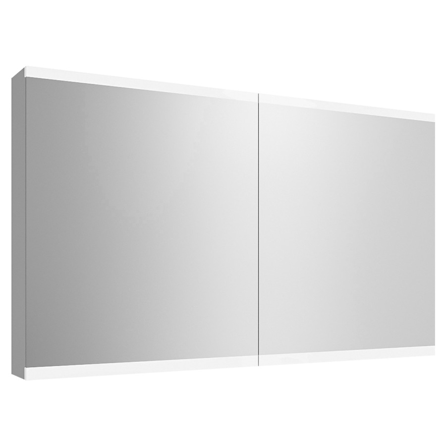 Armoire de toilette METRUM
130 x 71,7 x 13,6 cm
profil en aluminium, 1 prise
double ergonomique
chacun à l'intérieur
ci-dessous dans les
compartiments de droite et
de gauche, 1 paroi de
séparation 2 portes à double
miroir (65/65), éclairage LED
34,34 W, IP24