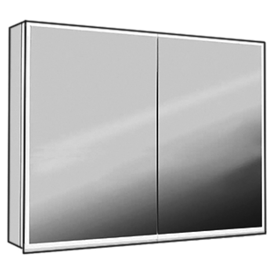Armoire de toilette ILLUMINATO
100 x 71,5 x 12,5 cm
profil en aluminium
1 prise double ergonomique
chacun à l'intérieur
ci-dessous dans les
compartiments
de droite et de gauche
1 paroi de séparation
2 portes à double (50/50)
éclairage LED réglable
IP24