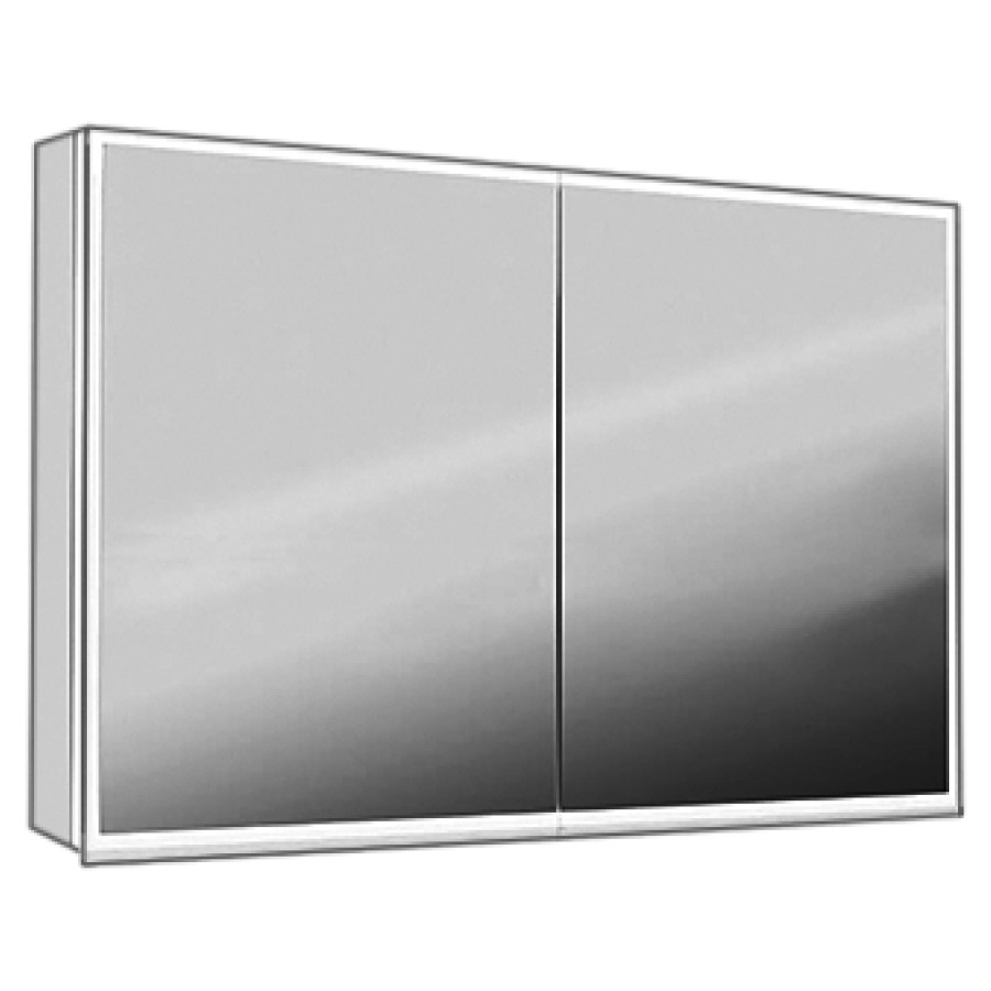 Armoire de toilette ILLUMINATO
120 x 71,5 x 12,5 cm
profil en aluminium
1 prise double ergonomique
chacun à l'intérieur
ci-dessous dans les
compartiments de droite et
de gauche, 1 paroi de
séparation, 2 portes
à double miroir (60/60)
éclairage LED réglable
IP24