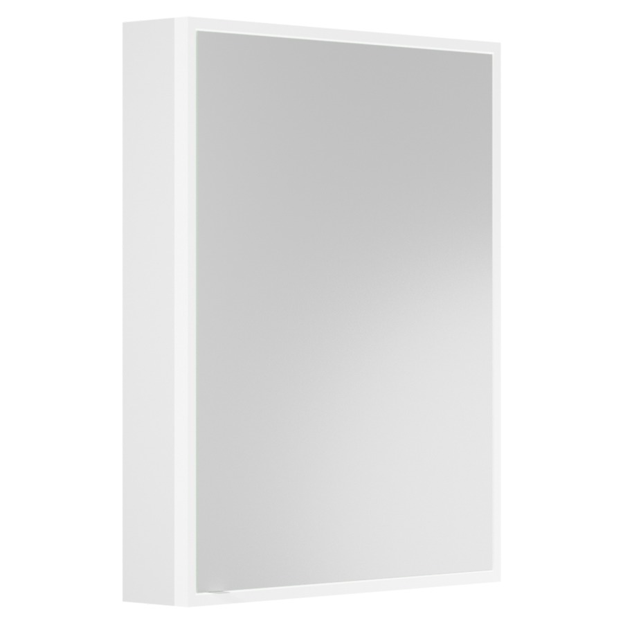 Armoire de toilette AVALON
58 x 73 x 13,2 cm
profil en aluminium, 1 prise
double à l'intérieur en bas à
gauche, porte à double miroir
charnières à droite
éclairage du cadre par LED
IP24