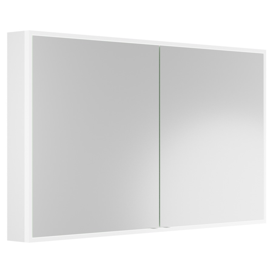 Armoire de toilette AVALON
128 x 73 x 13,2 cm
profil en aluminium, 2 prises
double à l'intérieur en bas
2 portes à double miroir
éclairage du cadre par LED
IP24