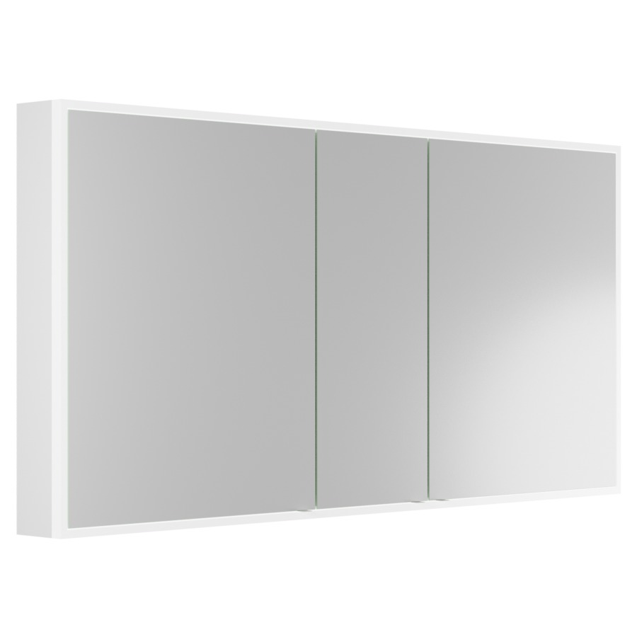 Armoire de toilette AVALON
148 x 73 x 13,2 cm
profil en aluminium
2 prises double à l'intérieur
en bas, 3 portes à double
miroir (59/30/59)
éclairage du cadre par LED
IP24