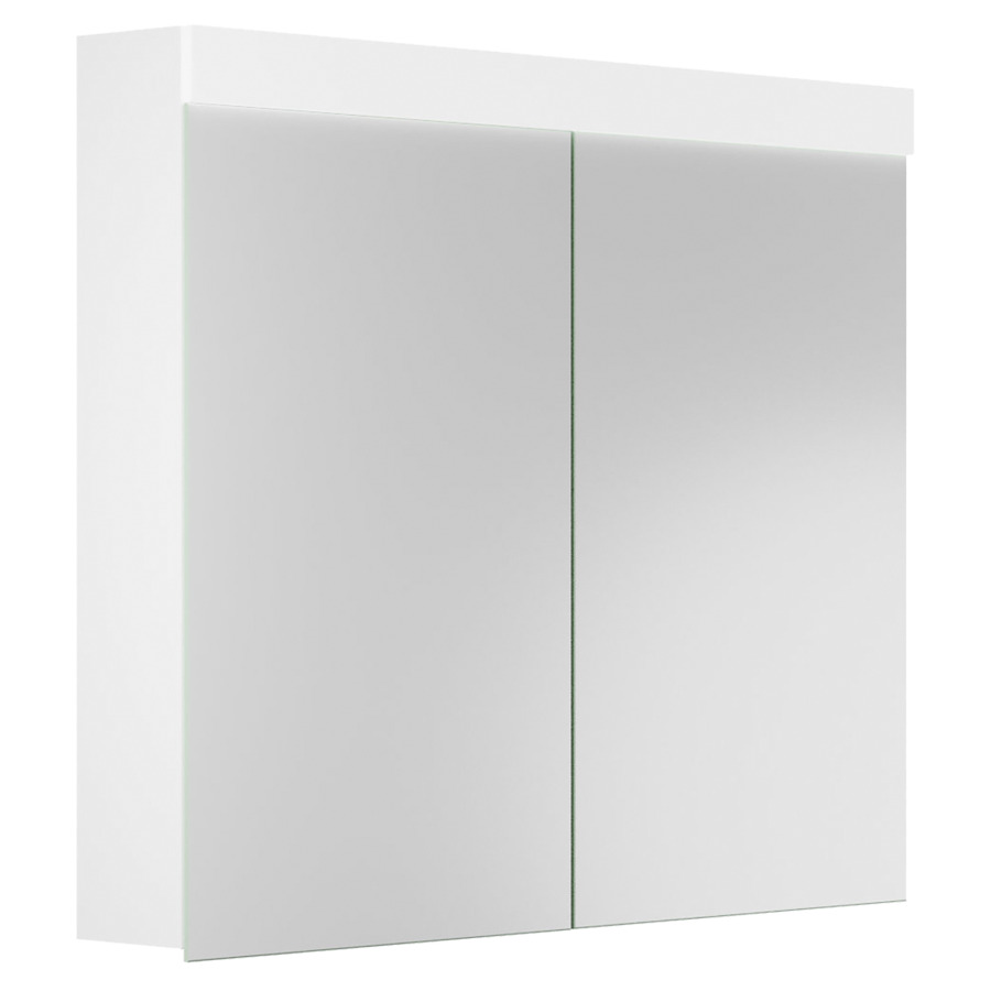 Armoire de toilette PURO 2.0
90 x 75,3 x 14,1 cm
profil en aluminium
1 prise double à l'intérieur
en bas de la cloison de
séparation, dans le
compartiment de droite
2 portes àvdouble miroir
éclairage LED direct en haut
15,84 W, éclairage LED
indirect en bas 11,23 W
Tunable White 2700-6500 K
commande de l'éclairage
clavier, 4 tablettes en verre
transparent, réglable en
continu, IP24
