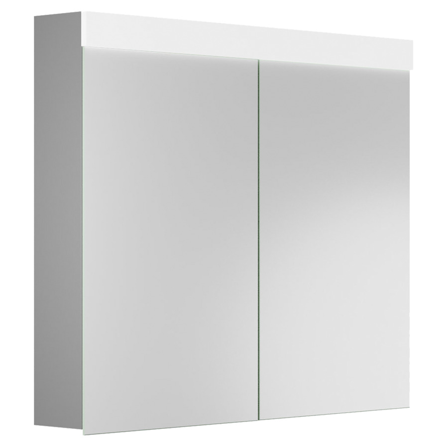 Armoire de toilette PURO 2.0
90 x 75,3 x 14,1 cm
profil en aluminium
1 prise double à l'intérieur
en bas de la cloison de
séparation, dans le
compartiment de droite
2 portes àvdouble miroir
éclairage LED direct en haut
15,84 W, éclairage LED
indirect en bas 11,23 W
Tunable White 2700-6500 K
commande de l'éclairage
clavier, 4 tablettes en verre
transparent, réglable en
continu, IP24