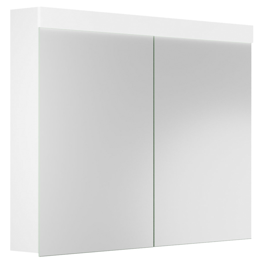 Armoire de toilette PURO 2.0
100 x 75,3 x 14,1 cm
profil en aluminium
1 prise double à l'intérieur
en bas de la cloison de
séparation, dans le
compartiment de droite
2 portes àvdouble miroir
éclairage LED direct en haut
17,28 W, éclairage LED
indirect en bas 12,55 W
Tunable White 2700-6500 K
commande de l'éclairage
clavier, 4 tablettes en verre
transparent, réglable en
continu, IP24