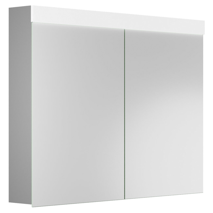 Armoire de toilette PURO 2.0
100 x 75,3 x 14,1 cm
profil en aluminium
1 prise double à l'intérieur
en bas de la cloison de
séparation, dans le
compartiment de droite
2 portes àvdouble miroir
éclairage LED direct en haut
17,28 W, éclairage LED
indirect en bas 12,55 W
Tunable White 2700-6500 K
commande de l'éclairage
clavier, 4 tablettes en verre
transparent, réglable en
continu, IP24