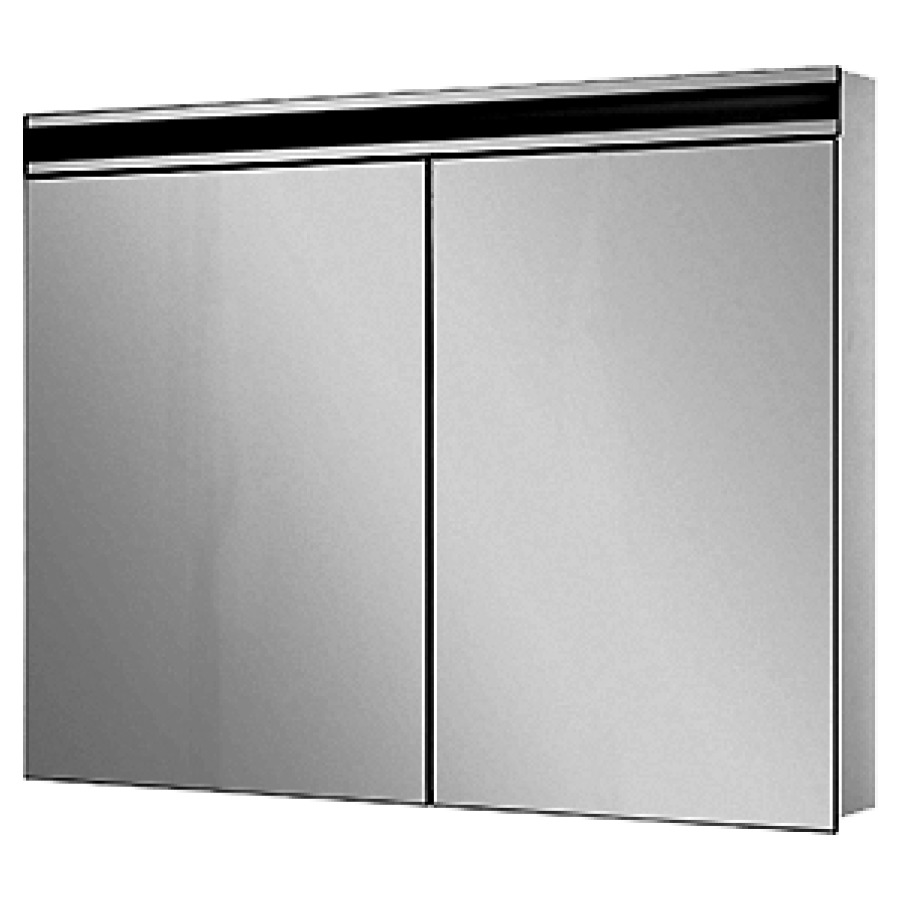 Armoire de toilette AVANCE NEW
LED, 90 x 75,8 x 12,5 cm
profil en aluminium, 2 prises
doubles en bas, 2 portes
à doubles miroir (45/45)
avec éclairage LED, IP24
réglable (Dali)