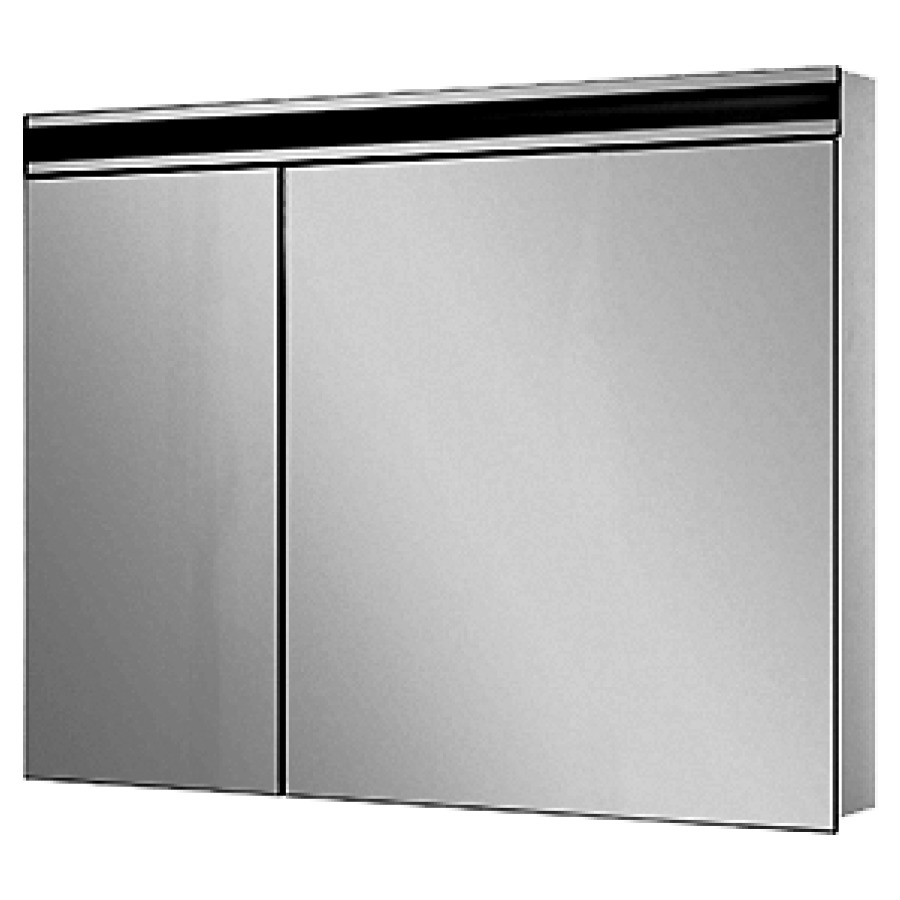 Armoire de toilette AVANCE NEW
LED, 90 x 75,8 x 12,5 cm
profil en aluminium, 2 prises
doubles en bas, 2 portes
à doubles miroir (30/60)
avec éclairage LED, IP24
réglable (Dali)