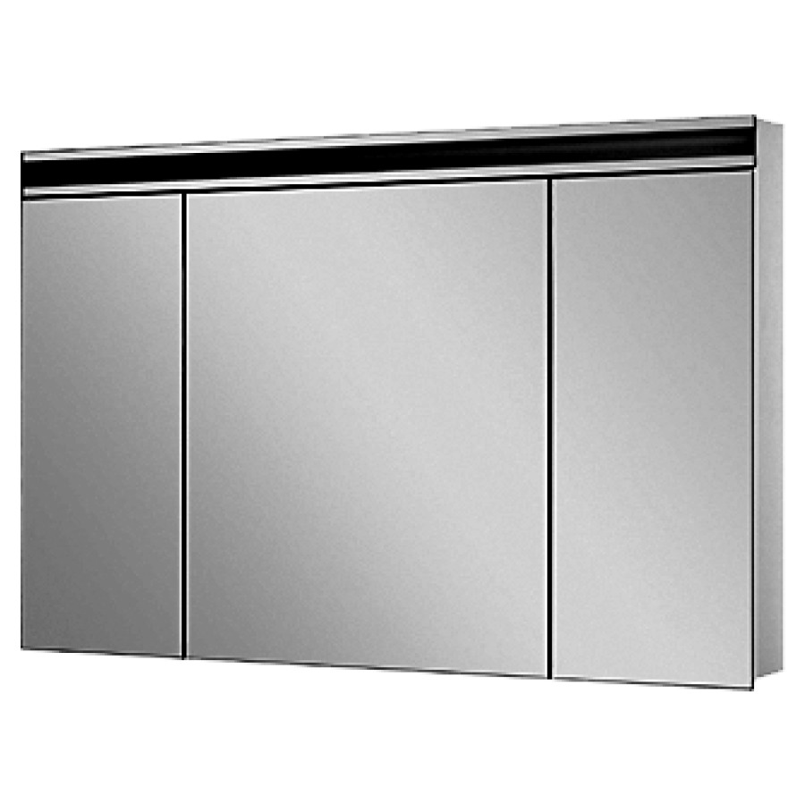 Armoire de toilette AVANCE NEW
LED, 120 x 75,8 x 12,5 cm
profil en aluminium, 2 prises
doubles en bas, 3 portes
à doubles miroir (30/60/30)
avec éclairage LED, IP24
réglable (Dali)