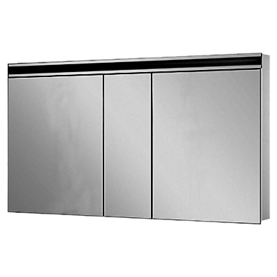 Armoire de toilette AVANCE NEW
LED, 150 x 75,8 x 12,5 cm
profil en aluminium, 2 prises
doubles en bas, 3 portes
à doubles miroir (60/30/60)
avec éclairage LED, IP24
réglable (Dali)