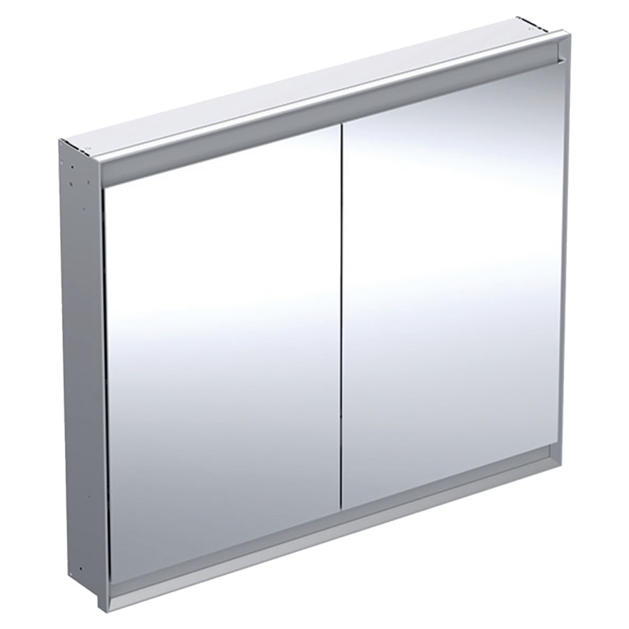 Armoire de toilette ONE UP
105 x 90 x 15 cm
2 portes à double miroir
2 prises, ComfortLight LED
réglage continu de l'ambiance
lumineuse, de la lumière
d'orientation à la lumière du
jour, sans boîtier de montage
brut 871 207