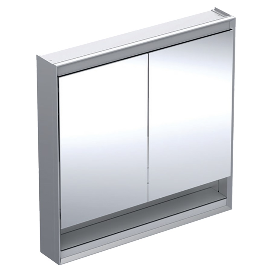 Armoire de toilette ONE AP
90 x 90 x 15 cm
avec niche ouvert
2 portes à double miroir
2 prises, ComfortLight LED
réglage continu de l'ambiance
lumineuse, de la lumière
d'orientation à la lumière du
jour