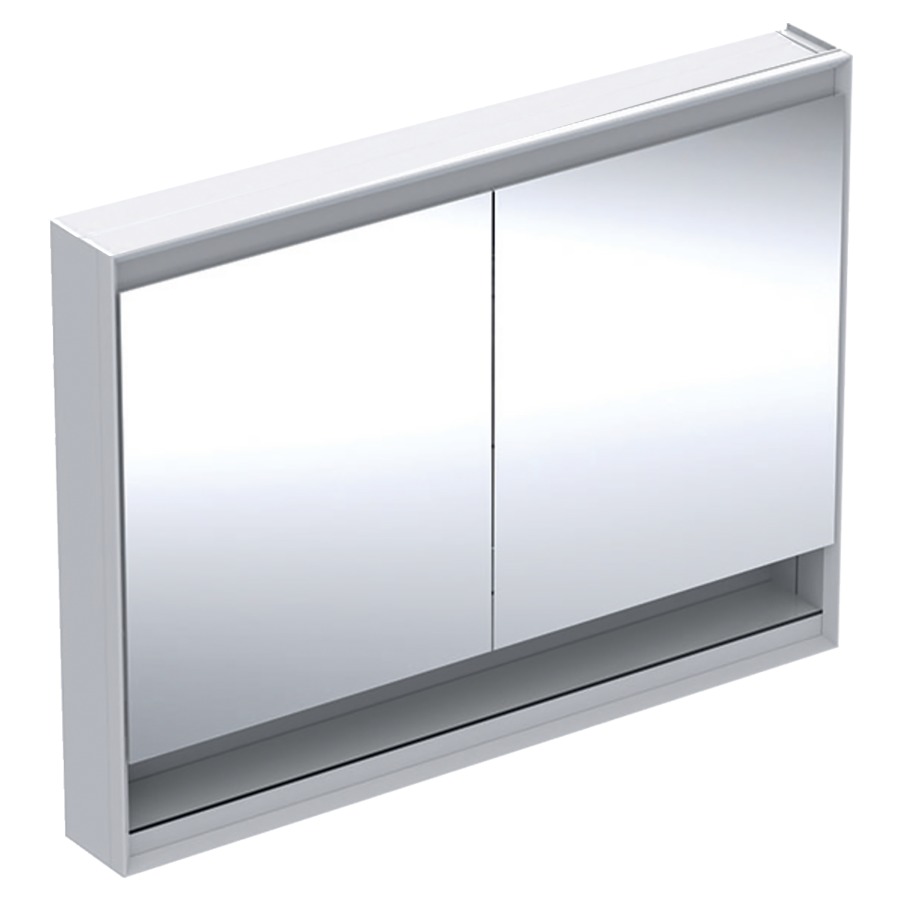 Armoire de toilette ONE AP
120 x 90 x 15 cm
avec niche ouvert
2 portes à double miroir
2 prises, ComfortLight LED
réglage continu de l'ambiance
lumineuse, de la lumière
d'orientation à la lumière du
jour
