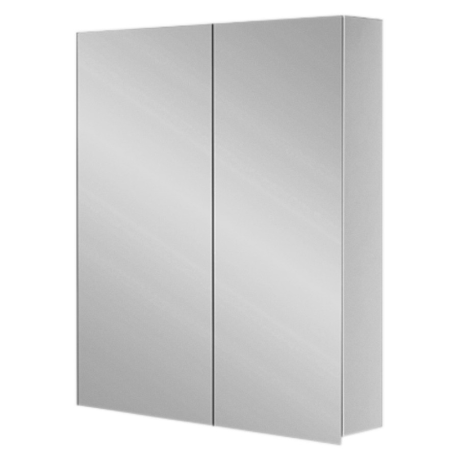 Armoire de toilette MURO 80
60 x 80,5 x 12,5 cm
profil en aluminium
2 portes à double miroir
sans éclairage