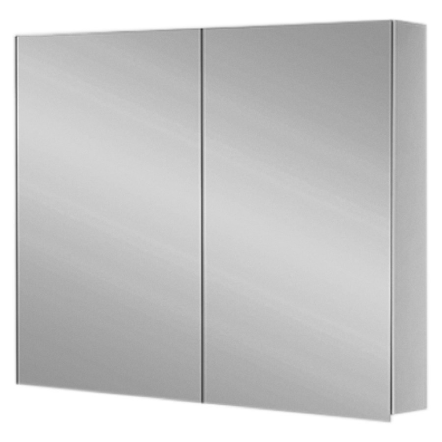 Armoire de toilette MURO 80
90 x 80,5 x 12,5 cm
profil en aluminium
2 portes à double miroir
sans éclairage
