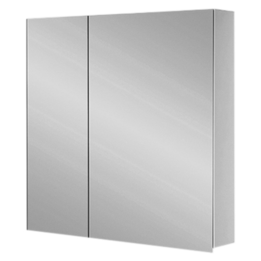 Armoire de toilette MURO 80
90 x 80,5 x 12,5 cm
profil en aluminium
2 portes à double miroir
petite porte à gauche
sans éclairage