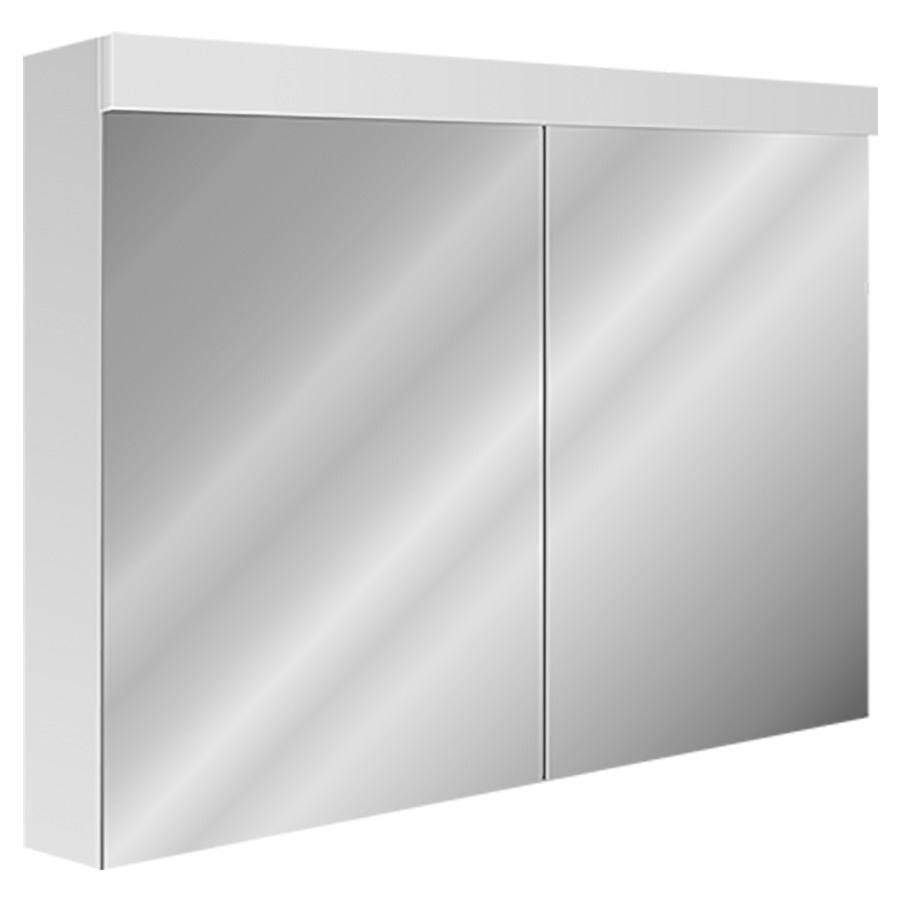 Armoire de toilette AVONA NOVO
100 x 71,2 x 13,4/14,2 cm
profil en aluminium
2 portes à double miroir
1 prise double en haut
changeable, LED 26 W
Lumen en haut 3135, IP24