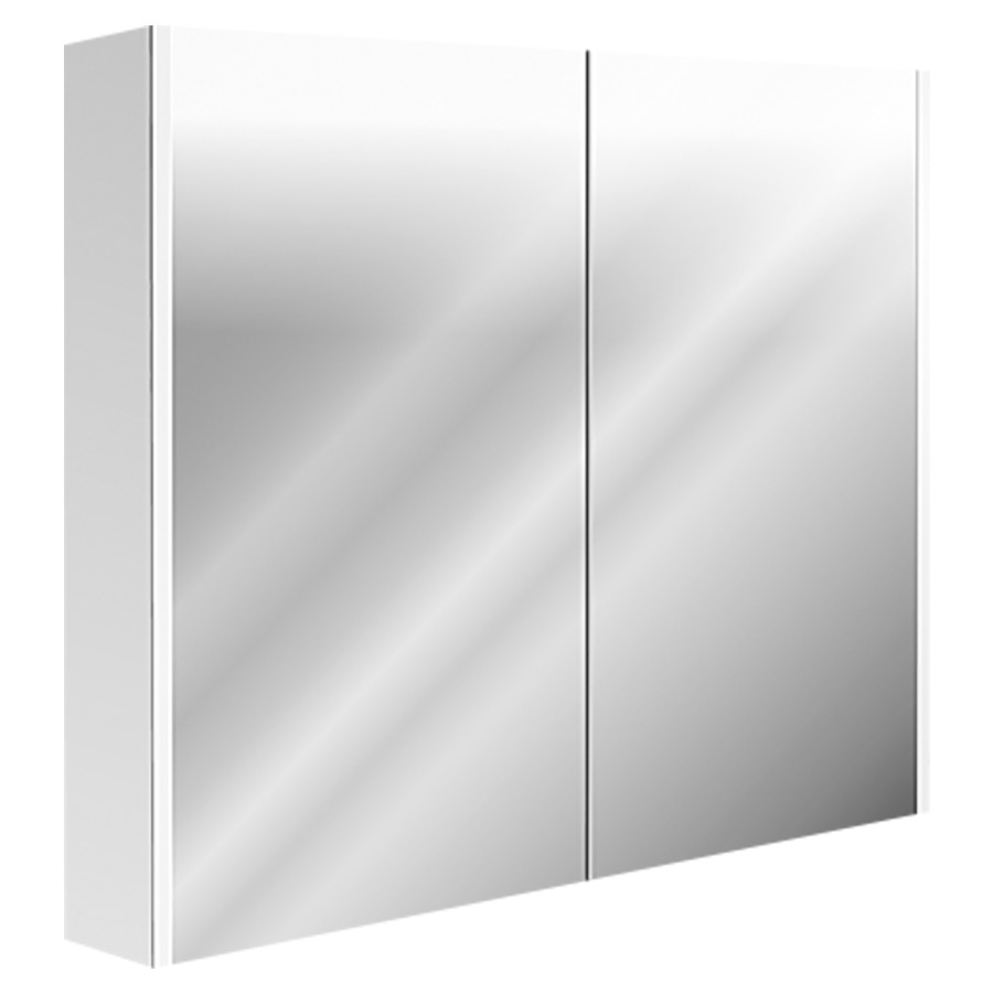 Armoire de toilette FOCUS
Tunable White
80 x 76 x 13 cm
profil en aluminium
2 portes à double miroir
2 prises double en bas
tablettes en verre sur toute
la longueur, système breveté à
deux interrupteurs avec
commande rotative et lumière
de maquillage SIDLER, LED 50 W
en bas 3 W, Lumen 6012, Lumen
en bas 379, IP24