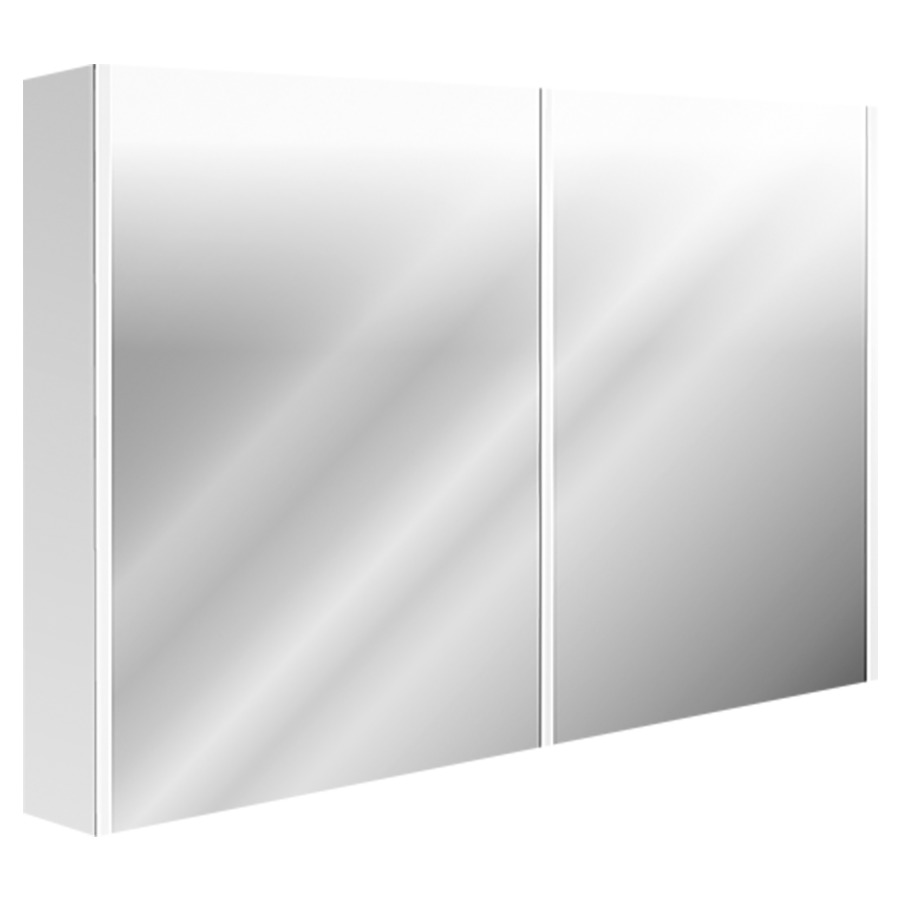 Armoire de toilette FOCUS
Tunable White
120 x 76 x 13 cm
profil en aluminium
2 portes à double miroir
2 prises double en bas
système breveté à deux
interrupteurs avec commande
rotative et lumière de
maquillage SIDLER, LED 76 W
en bas 5 W, Lumen 9092, Lumen
en bas 582, IP24