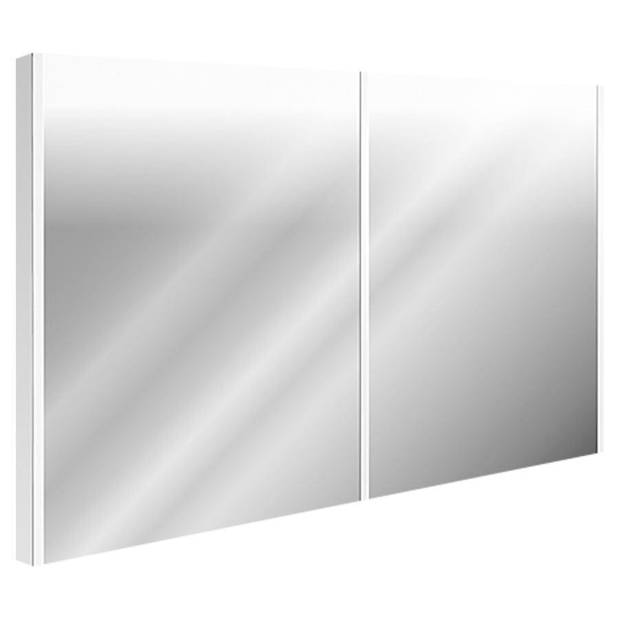 Armoire de toilette FOCUS UP
Tunable White
130 x 76 x 13 cm
profil en aluminium
pour montage UP
2 portes à double miroir
2 prises double en bas
système breveté à deux
interrupteurs avec commande
rotative et lumière de
maquillage SIDLER, LED 78 W
en bas 5 W, Lumen 9361, Lumen
en bas 633, IP24