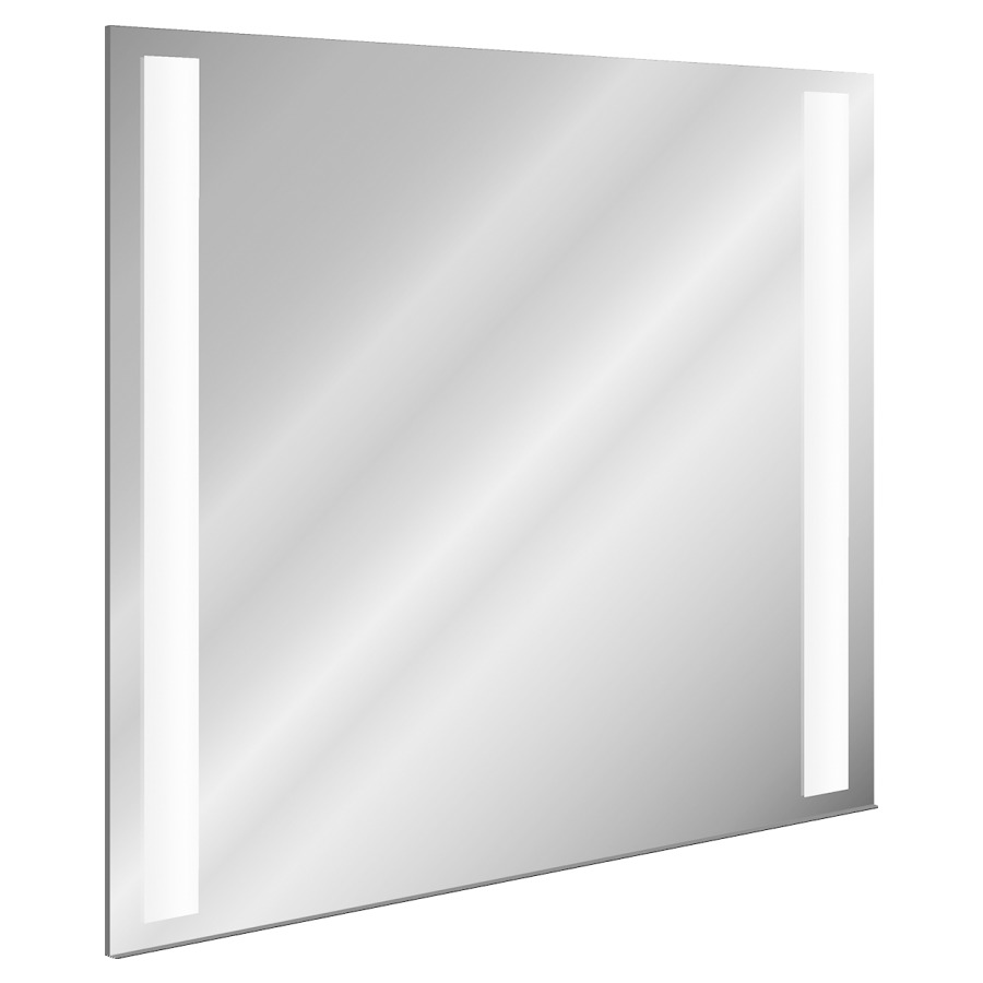Armoire de toilette SIDELIGHT
UP, 89,5 x 73,1 x 16,2 cm
profil en aluminium
pour montage UP 9,5 cm dans le
mur, 7 cm devant le mur
2 miroirs latéraux 4 cm inclus
2 prises en bas, porte à
miroir déplacé vers le haut
éclairage LED 24 W, dimmable
avec interrupteur, IP24