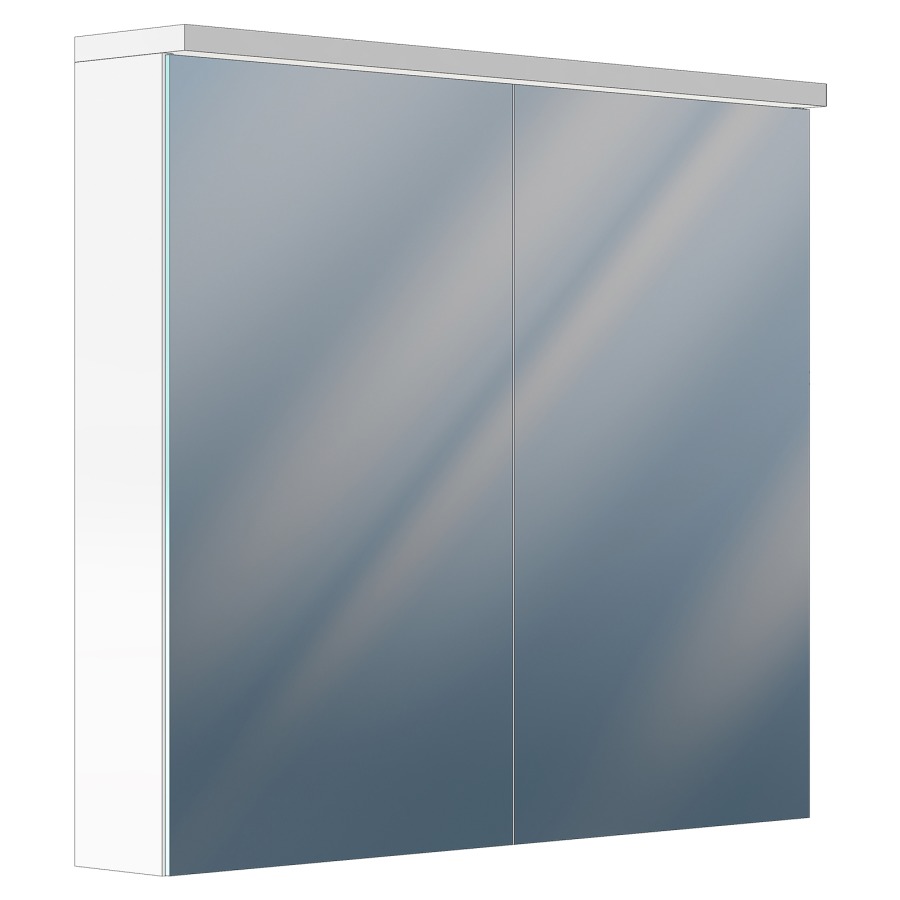 Armoire de toilette ESSENZA
80 x 72 x 12/15 cm
Profilé en aluminium
2&nbsp;portes à double miroir (40/40)
éclairage LED direct et indirect, 30/3 Watt
2 rayons en verre réglables
1&nbsp;prise double et 1 support cosmétique
en bas changeable, Classe d’énergie E, IP24