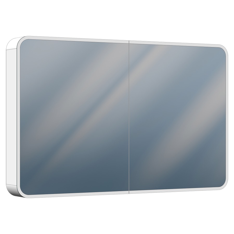 Armoire de toilette SPHERA
Tunable White
120 x 75 x 13 cm
Profilé en aluminium
2&nbsp;portes à double miroir (60/60)
éclairage LED circulaire
55 Watt, 2000-6500 Kelvin
6560 Lumen, dimmable
4 tablettes en verre
2 prises doubles en bas, IP44