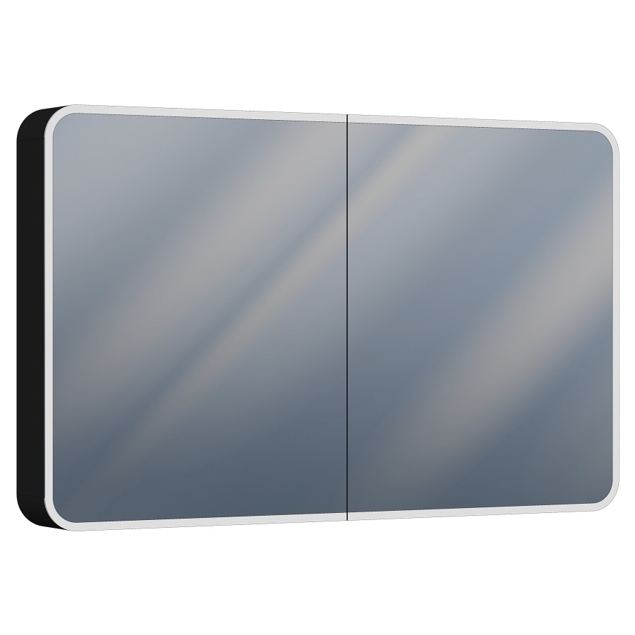 Armoire de toilette SPHERA
Tunable White
120 x 75 x 13 cm
Profilé en aluminium
2&nbsp;portes à double miroir (60/60)
éclairage LED circulaire
55 Watt, 2000-6500 Kelvin
6560 Lumen, dimmable
4 tablettes en verre
2 prises doubles en bas, IP44