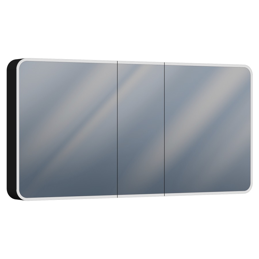 Armoire de toilette SPHERA
Tunable White
150 x 75 x 13 cm
profil en aluminium
3 portes à double miroir
(60/30/60)
2 prises double en bas
éclairage LED direct 64 W
entourante, dimmable
Lumen 7620, IP24