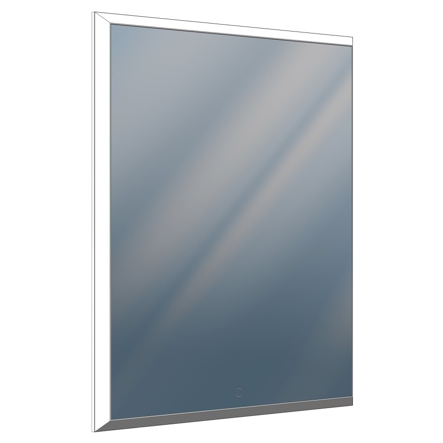 Miroir lumineux QUADRO
80 x 91,5 x 5 cm
profil en aluminium
éclairage LED direct 56 W
entourante, dimmable
commutable latéralement et en
haut, Lumen 6566, IP24
