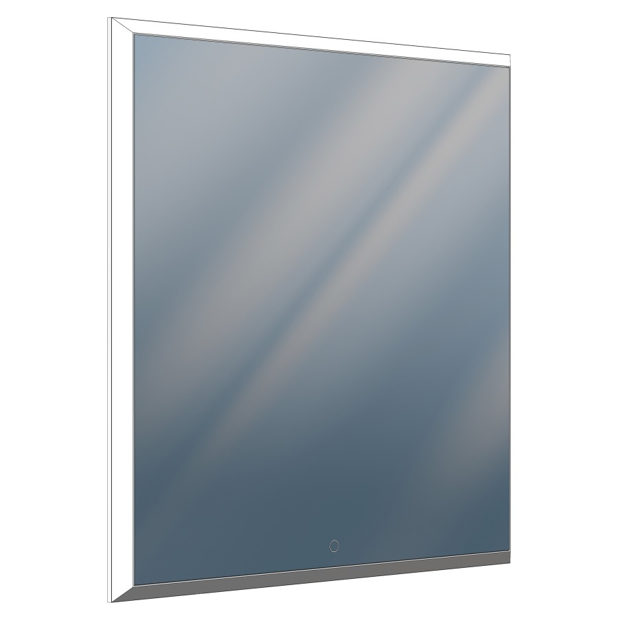 Miroir lumineux QUADRO
90 x 91,5 x 5 cm
profil en aluminium
éclairage LED direct 59 W
entourante, dimmable
commutable latéralement et en
haut, Lumen 6966, IP24